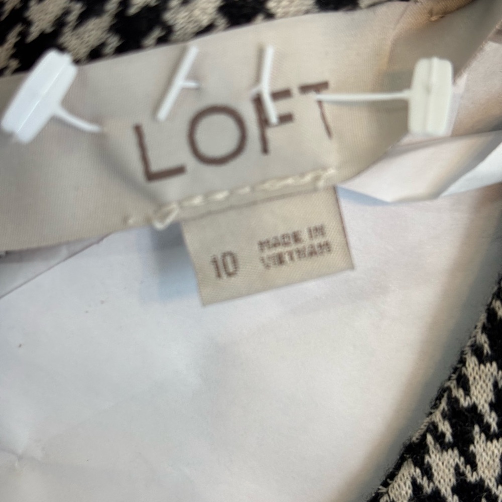 LOFT Houndstooth Dress, size 10